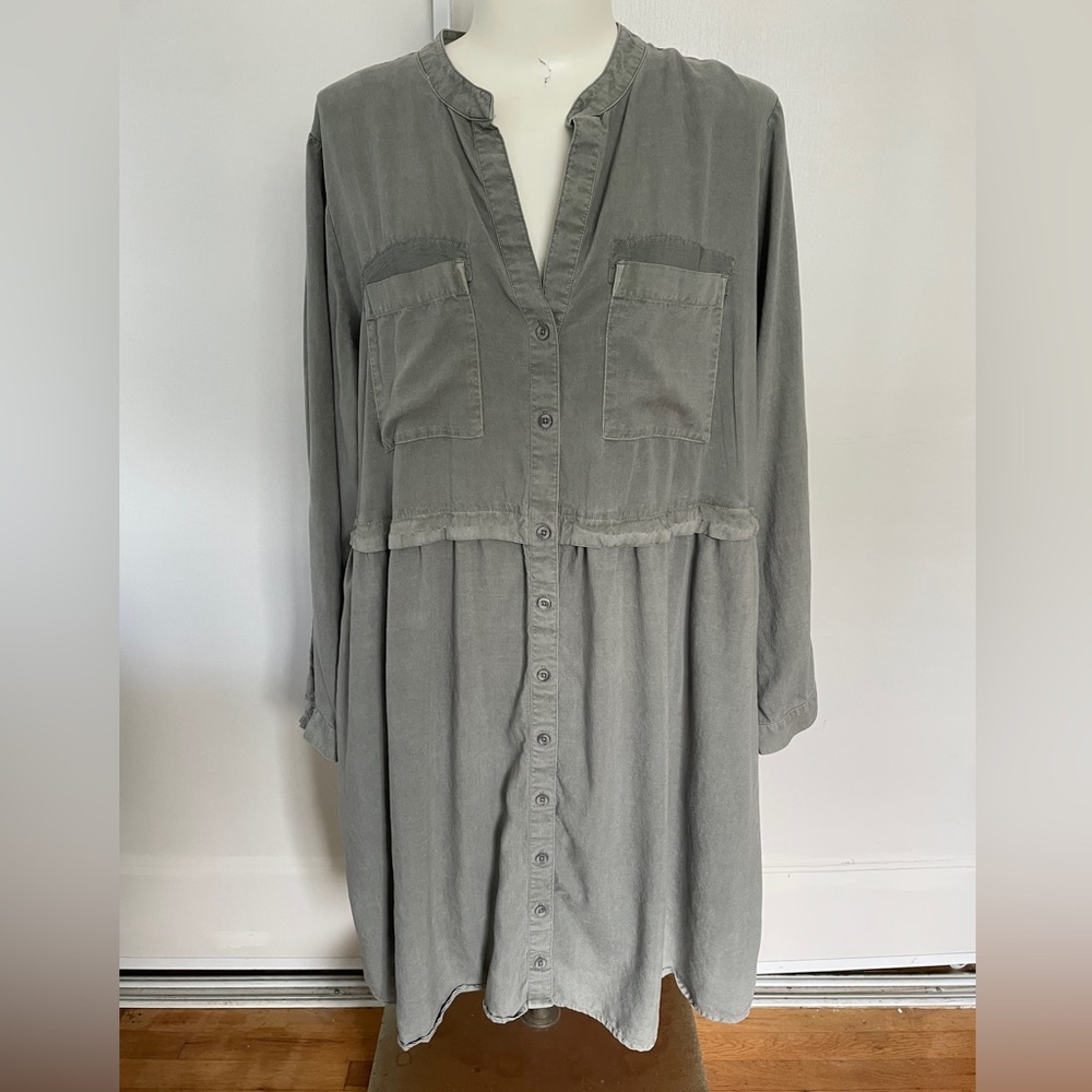 Anthropologie Cloth & Stone for AnthropologieLila Chambray Shirtdress Dress - Picture 9 of 11